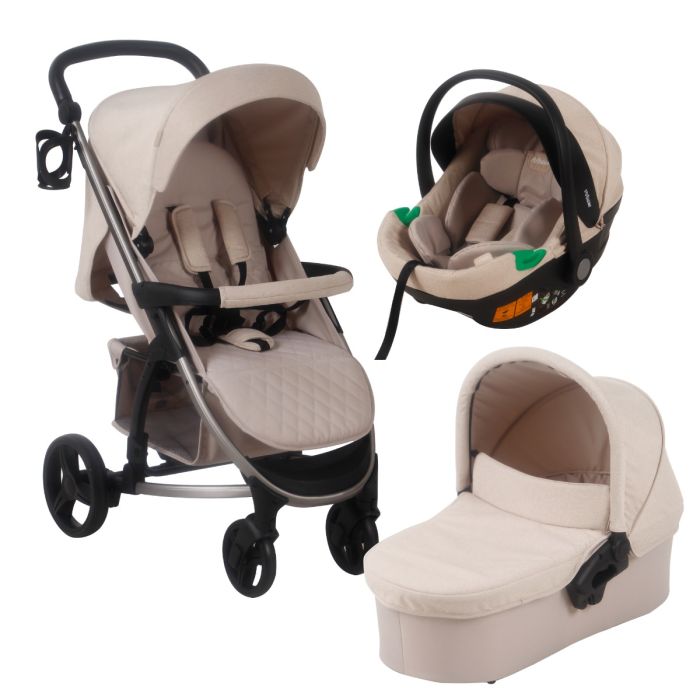 MB200i 3-in-1 Travel System with i-Size Car Seat - Oatmeal