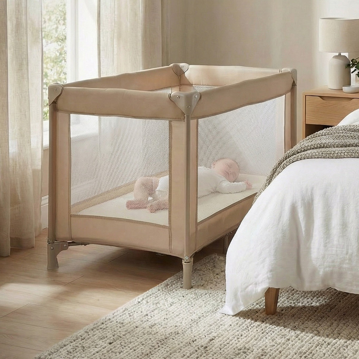 Red Kite Sleeptight Travel Cot – Biscotti