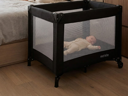Red Kite Sleeptight Travel Cot – Black
